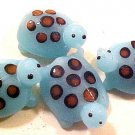 Turtle Lampworked 2 Light Blue Glass Beads