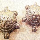 Turtle 6 Silvered Metal Bead