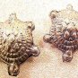 Turtle 6 Silvered Metal Bead