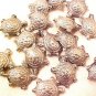 Turtle 6 Silvered Metal Bead