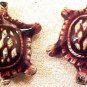 Turtle 6 Purple Enameled Metal Bead