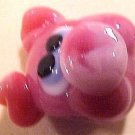 Pig Pink Lampworked Glass Bead
