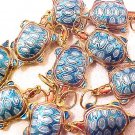 Turtle 3 Turquoise Cloisonne Metal Bead Style 2