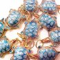 Turtle 3 Turquoise Cloisonne Metal Bead Style 2