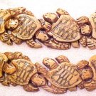 Turtle Sea Carved Large Horn Foursome Bead