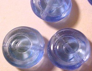 Seashell Snail Style 25 Blue Green Glass Beads