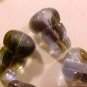 Snake Rattle 2 Blue Brown Glass Beads