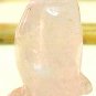Penguin Carved Pink Rose Quartz Bead