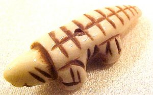 Lizard Dimensional Bone Bead