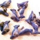 Bird Blue Jay 4 Pottery Beads