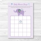 Mod Elephant Owl Forest Friends Printable Baby Shower Bingo Cards #A100