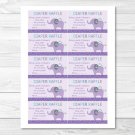 Mod Elephant Owl Forest Friends Printable Baby Shower Diaper Raffle Tickets #A100