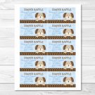 Polka Dot Puppy Dog Printable Baby Shower Diaper Raffle Tickets #A116