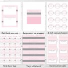 Modern Pink Chevron Printable Baby Shower Party Package #A127