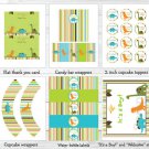 Dinosaur Friends Baby Boy Printable Baby Shower Party Package #A132