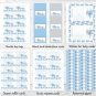 Blue And Grey Polka Dot Elephants Baby Boy Printable Baby Shower Party Package #A135