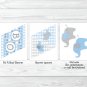 Blue And Grey Polka Dot Elephants Baby Boy Printable Baby Shower Party Package #A135