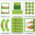 Jungle Animals Safari Friends Printable Baby Shower Party Package #A136