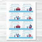 Around The Town Transport Printable Baby Shower "guess How Many?" Game Cards #A137