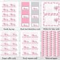 Pink And Gray Polka Dot Elephant Printable Baby Shower Package #A160