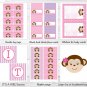 Lil Monkey Girl Jungle Safari Pink Purple Printable Baby Shower Party Package #A153