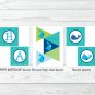 Lil Blue Whale Nautical Printable Birthday Party Package #A163