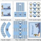 Ahoy Mate Nautical Whale Island Monkey Printable Baby Shower Party Package #A171