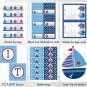 Sail Away Sailboat Nautical Blue Printable Baby Shower Party Package #A123