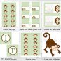 Mod Boy Monkey Jungle Safari Green Printable Baby Shower Party Package #A125