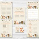 Woodland Forest Animals Neutral Baby Shower Games Pack - 6 Printable Games #A191