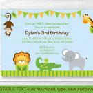 Baby Safari Jungle Printable Birthday Invitation Editable PDF #A193