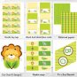 Bright Safari Jungle Animals Printable Baby Shower Party Package #A196