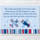 Lil Aviator Airplane Printable Baby Shower Book Request Cards #A112