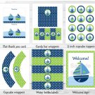 Nautical Sailboat Sail Away Printable Birthday Party Package #A198