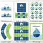 Nautical Sailboat Sail Away Printable Birthday Party Package #A198