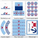 Nautical Crab Under The Sea Printable Birthday Party Package #A199