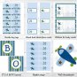 Little Aviator Blue Airplane Printable Baby Shower Party Package #A112