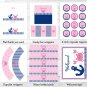 Pink Crab Under The Sea Nautical Anchor Printable Birthday Party Package #A207