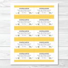 Sweet Little Bumble Bee Printable Baby Shower Diaper Raffle Tickets #A134
