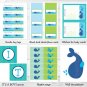 Lil Blue Whale Nautical Baby Boy Printable Baby Shower Party Package #A215