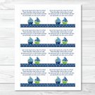 Sail Away Sailboat Nautical Green Printable Baby Shower Book Request Cards #A210