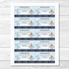 Baby Bots Robot Printable Baby Shower Diaper Raffle Tickets #A228