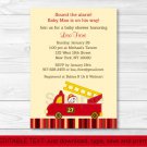 Fire Truck Fire Engine Dalmation Baby Shower Invitation Editable PDF #A230