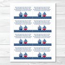 Sail Away Sailboat Nautical Blue Printable Baby Shower Book Request Cards #A123