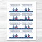 Sail Away Sailboat Nautical Blue Printable Baby Shower Book Request Cards #A123