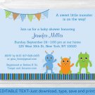 Baby Monsters Printable Baby Shower Invitation Editable PDF #A124