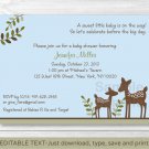 Willow Deer Blue Baby Boy Printable Baby Shower Invitation Editable PDF #A204