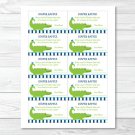 Preppy Alligator Printable Baby Shower Diaper Raffle Tickets #A157