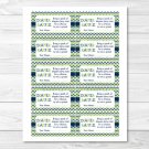 Lime Green Navy Chevron Printable Baby Shower Diaper Raffle Tickets #A278