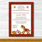 Cowboy Saddle Up! Printable Baby Shower Invitation Editable PDF #A284